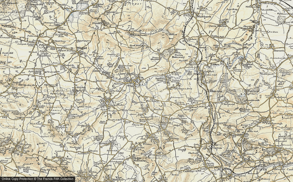 Old Map of Moorledge, 1899 in 1899