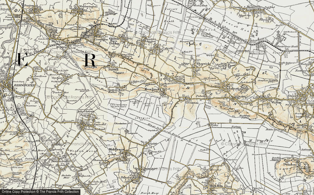 Old Map of Moorlinch, 1898-1900 in 1898-1900