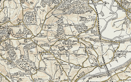 Old map of Moors, The in 1899-1900