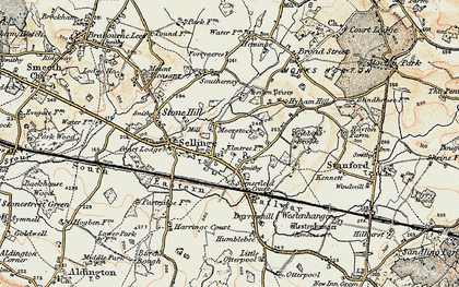Old map of Moorstock in 1898
