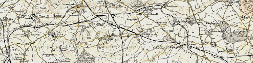 Old map of Moorthorpe in 1903