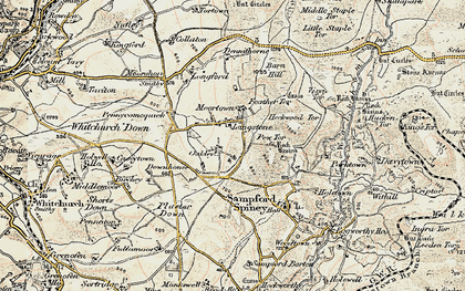 Old map of Moortown in 1899-1900