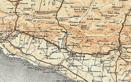 Old map of Moortown in 1899-1909
