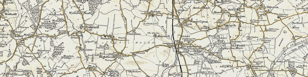 Old map of Moortown in 1902