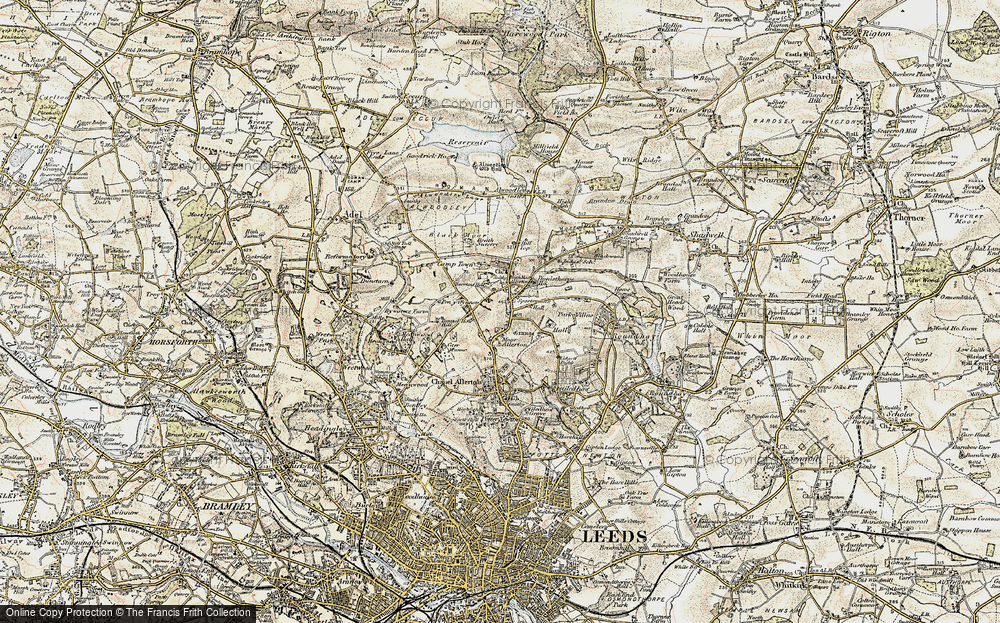 Old Map of Moortown, 1903-1904 in 1903-1904