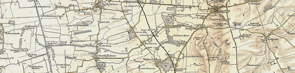 Old map of Moortown in 1903-1908