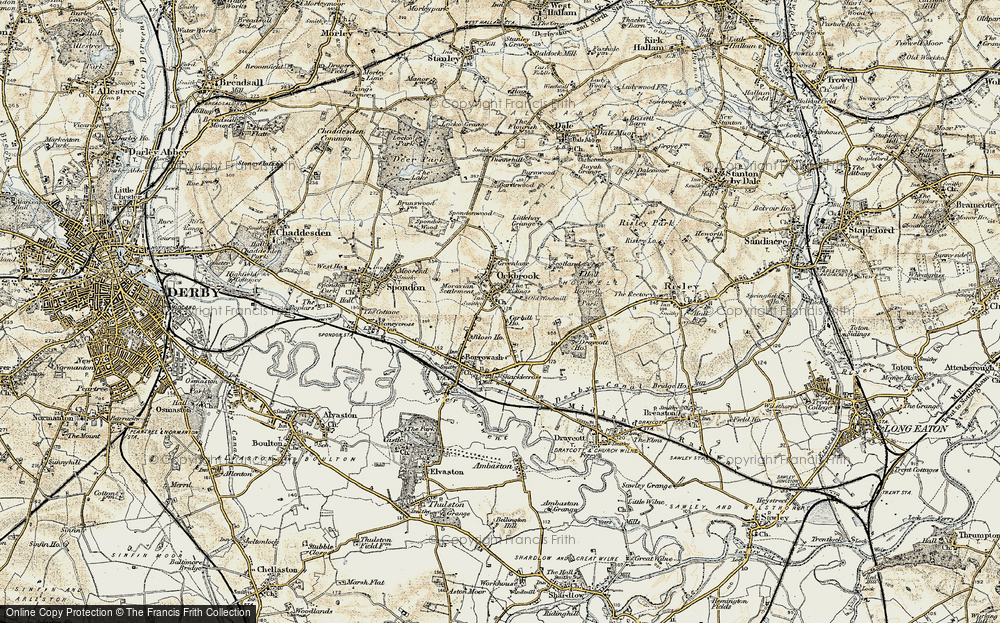 Old Map of Moravian Settlement, 1902-1903 in 1902-1903