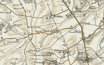 Old map of Morborne in 1901