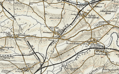 Old map of Morcott in 1901-1903