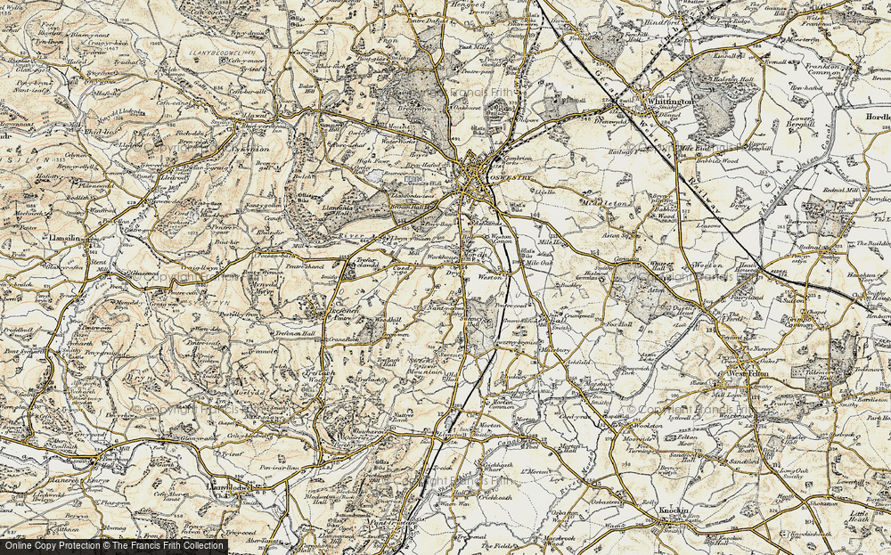 Old Map of Morda, 1902-1903 in 1902-1903