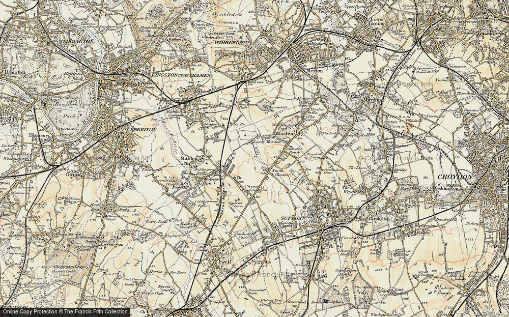 Old Map of Morden Park, 1897-1909 in 1897-1909