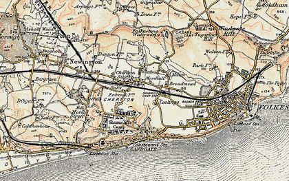 Old map of Morehall in 1898-1899