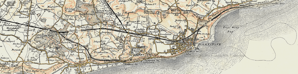 Old map of Morehall in 1898-1899