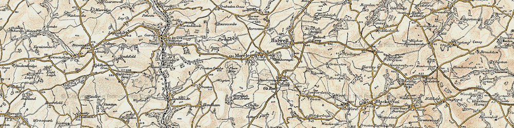 Old map of Moreleigh in 1899