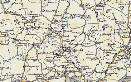 Old map of Moreton in 1898