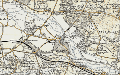 Old map of Moreton in 1899-1909
