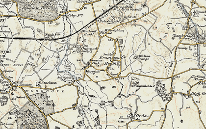 Old map of Moreton in 1902