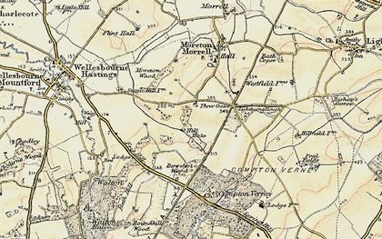 Old map of Moreton Paddox in 1899-1902