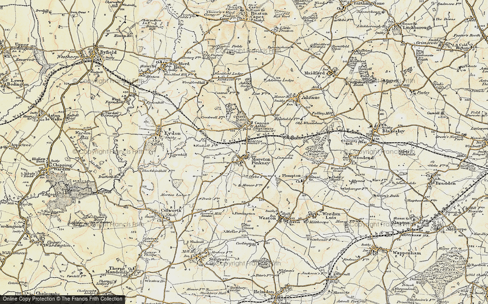 Old Map of Moreton Pinkney, 1898-1901 in 1898-1901