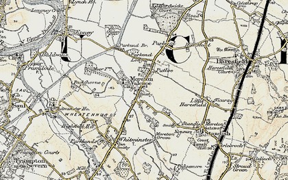 Old map of Moreton Valence in 1898-1900
