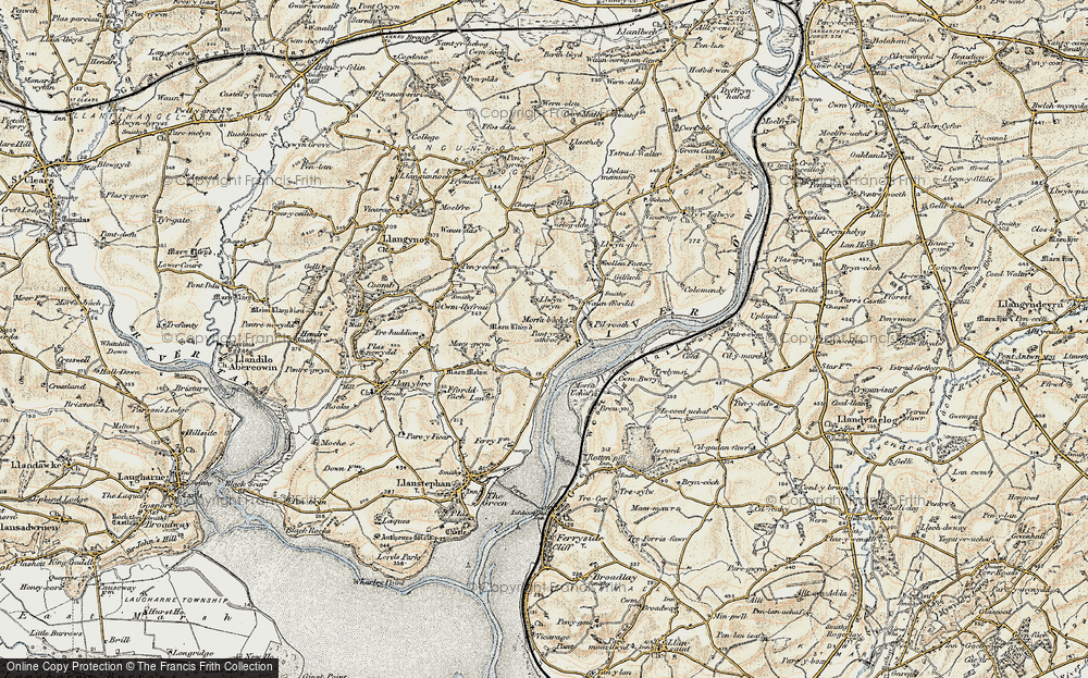 Old Map of Morfa Bach, 1901 in 1901