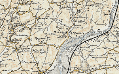 Old map of Morfa Bach in 1901