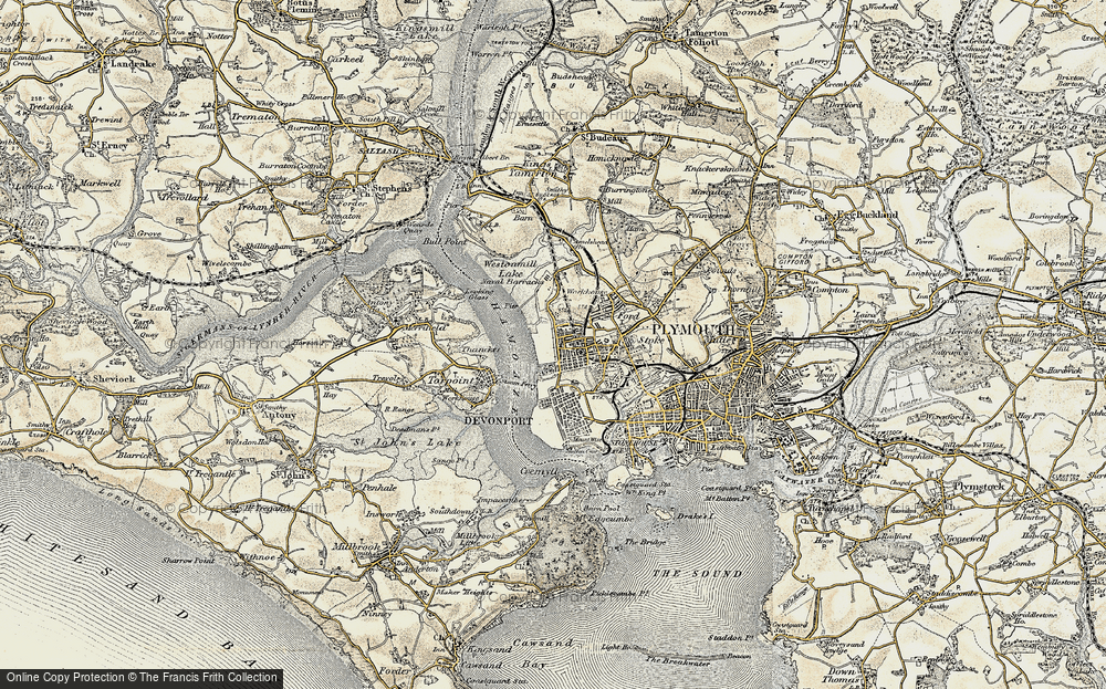 Old Map of Morice Town, 1899-1900 in 1899-1900
