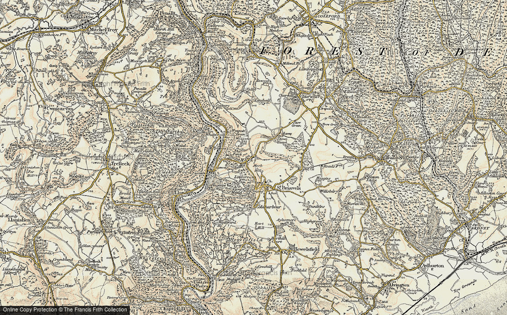 Old Map of Historic Map covering Andrews Corner in 1899-1900