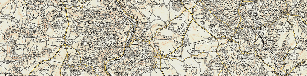 Old map of Andrews Corner in 1899-1900