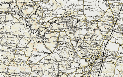 Old map of Lindow Moss in 1902-1903