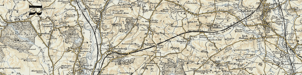Old map of Morley in 1902-1903