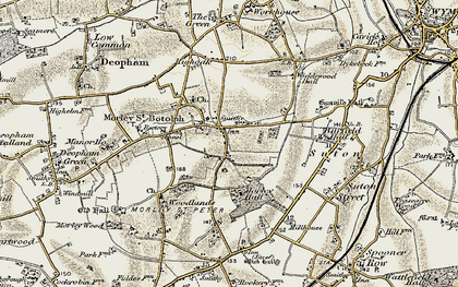 Old map of Morley St Botolph in 1901-1902