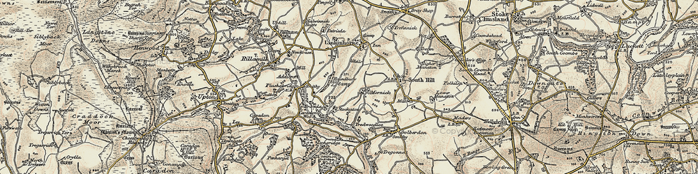 Old map of Mornick in 1899-1900