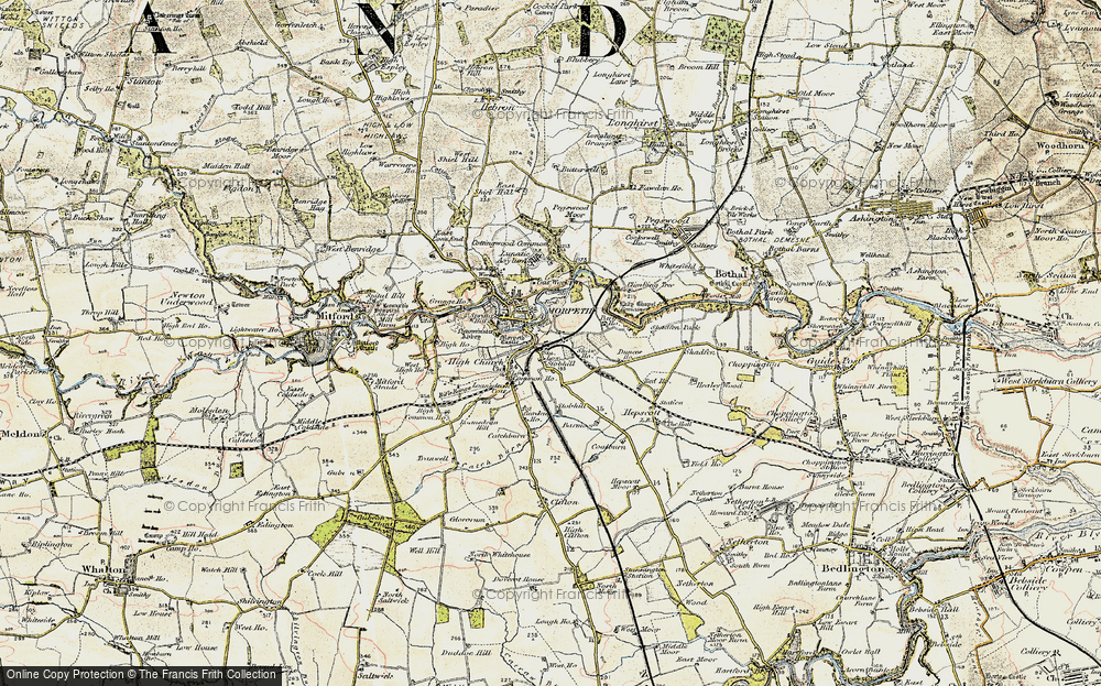 Old Map of Morpeth, 1901-1903 in 1901-1903