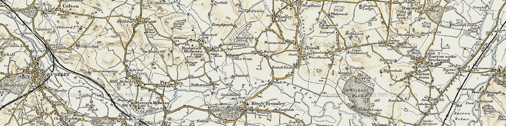 Old map of Morrey in 1902