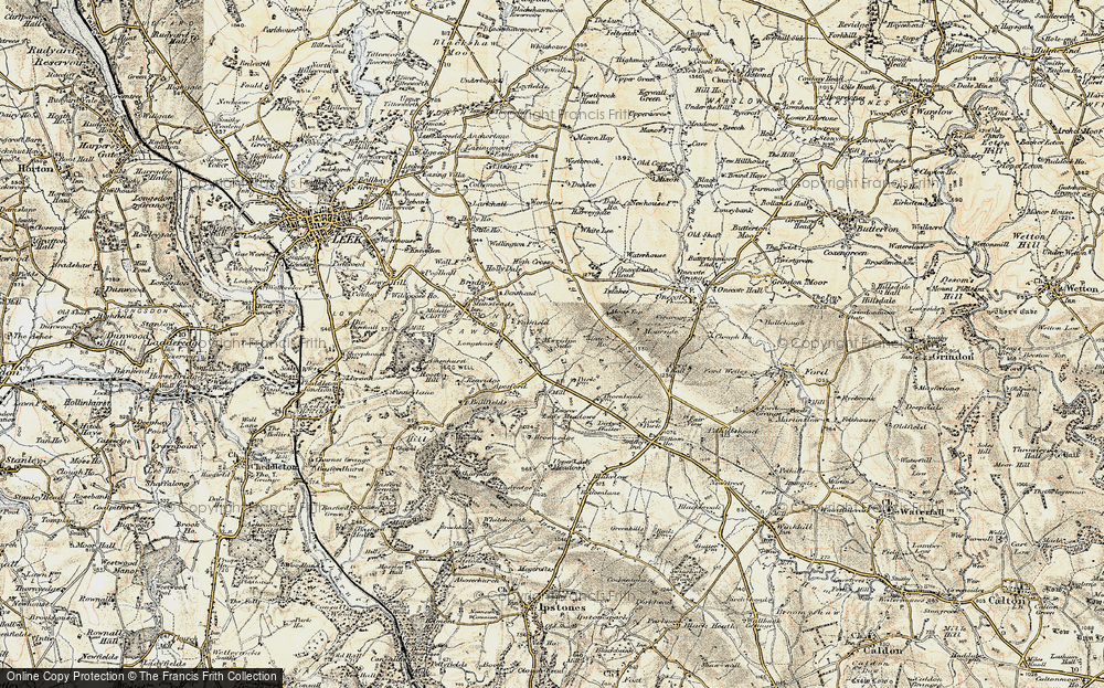 Old Map of Morridge Side, 1902-1903 in 1902-1903