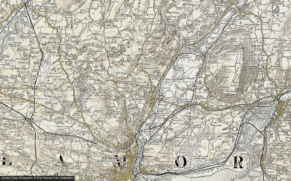Old Map of Morriston, 1900-1901 in 1900-1901