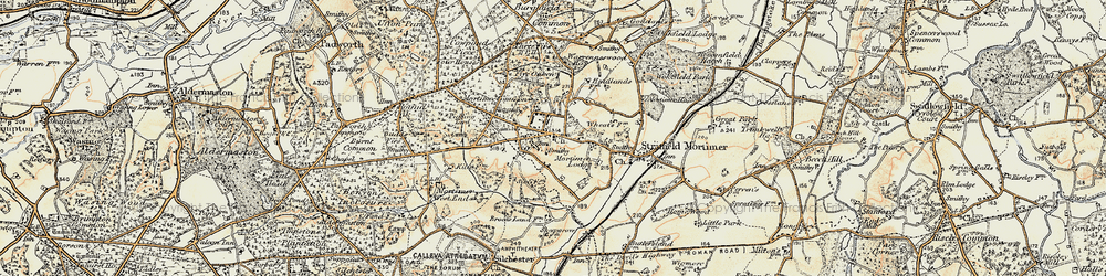 Old map of Mortimer in 1897-1900