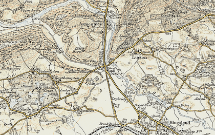 Old map of Mortimer's Cross in 1900-1903