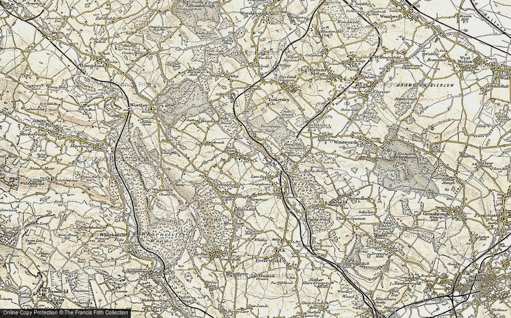 Old Map of Mortomley, 1903 in 1903