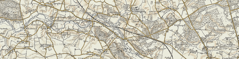 Old map of Morton in 1901-1902