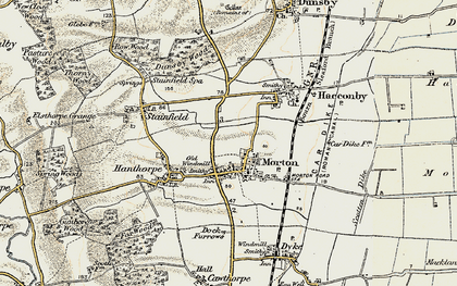 Old map of Morton in 1901-1903