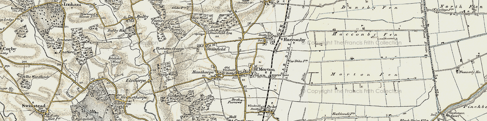 Old map of Morton in 1901-1903