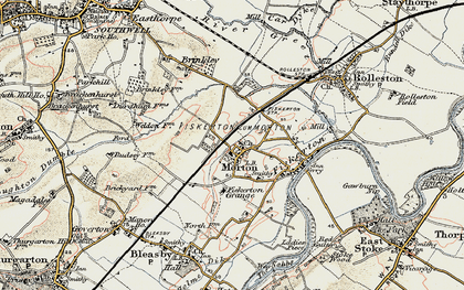 Old map of Fiskerton Grange in 1902-1903