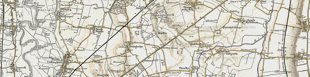 Old map of Morton in 1902-1903