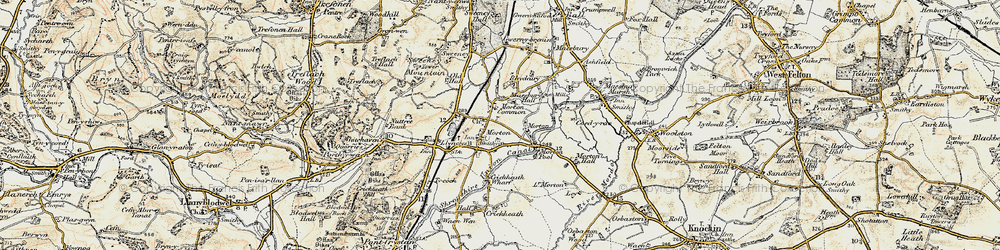 Old map of Morton Common in 1902
