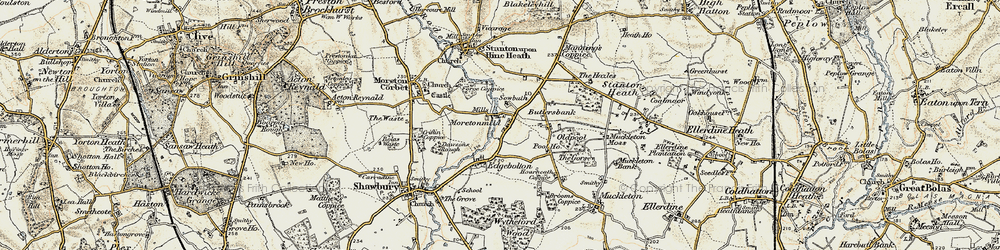 Old map of Morton Mill in 1902