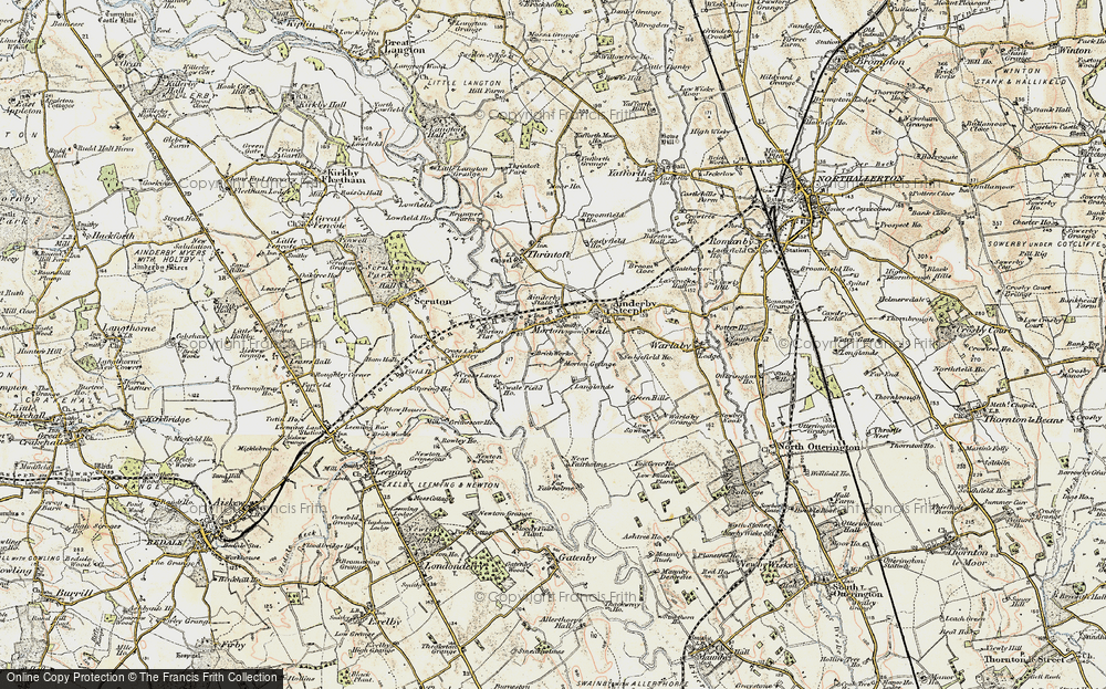 Old Map of Morton-on-Swale, 1903-1904 in 1903-1904