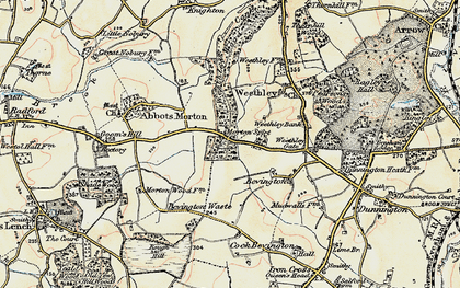 Old map of Bevington Waste in 1899-1902