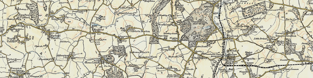 Old map of Bevington Waste in 1899-1902